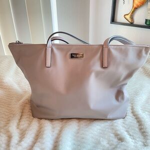 Kate Spade Dawn Nylon Tote Bag in  Soft Taupe